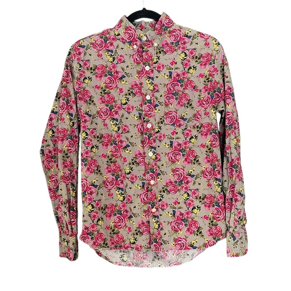 KENNINGTON LTD. California Men’s Cotton Button Front Floral Print Shirt S